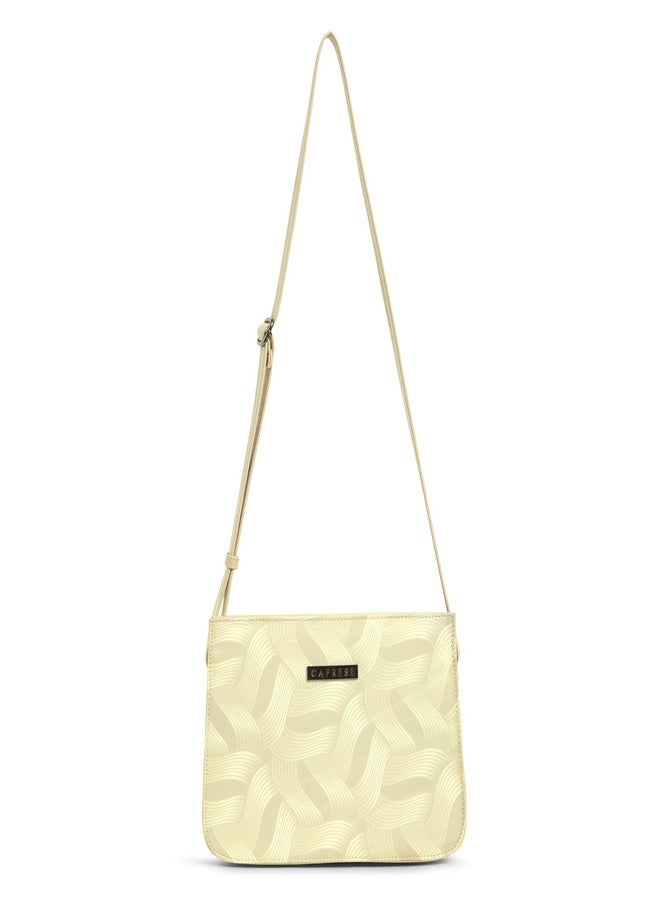 كابريس حقيبة كتف متوسطة الحجم من كابريس سيكو للنساء، مزودة بحزام قابل للتعديل وسحاب إغلاق لراحة الارتداء | حقيبة يد متعددة الاستخدامات للاستخدام اليومي والسفر والمناسبات الخاصة (بيج داكن) - Image 1